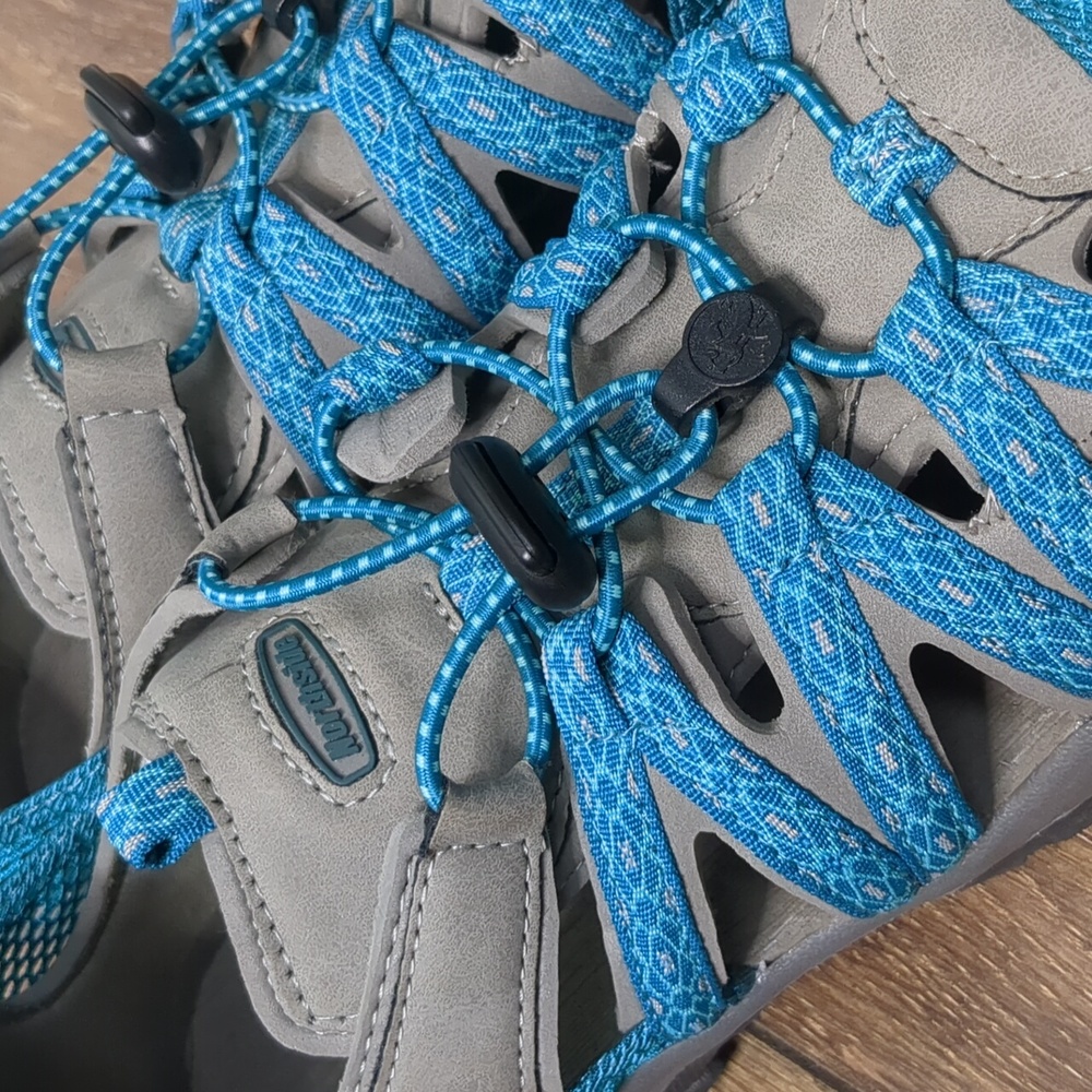 Northside Women's grey blue water hiking shoes lace toggle NEAR NEW Size 8 - Picture 7 of 7
